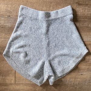 Free People Beach Knit Cotton High Waist Shorts